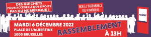 Rassemblement à Bruxelles contre l'ordonnance "Bruxelles Numérique".